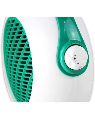 TVC-2000V, Termoventilador vertical blanco/verde, 1000/2000W, termostato
