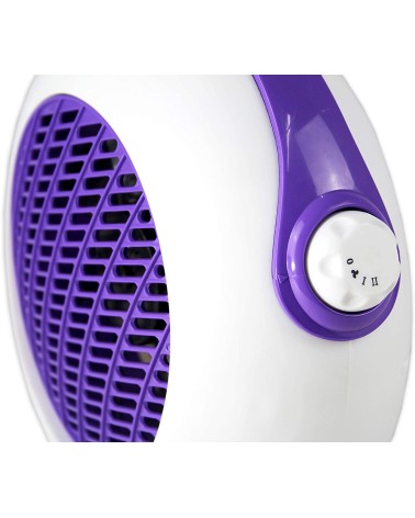 TVC-2000M, Termoventilador vertical blanco/violeta, 1000/2000W, termostato