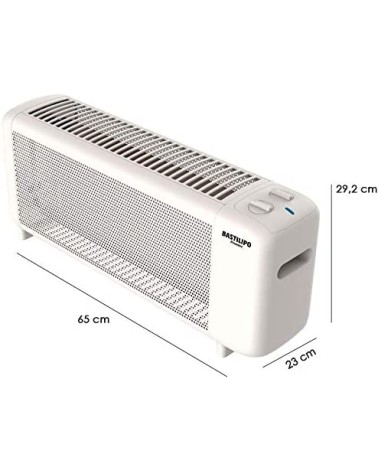 Radiador de de mica compacto, 1500W, termostato, blanco, PRC.1500B