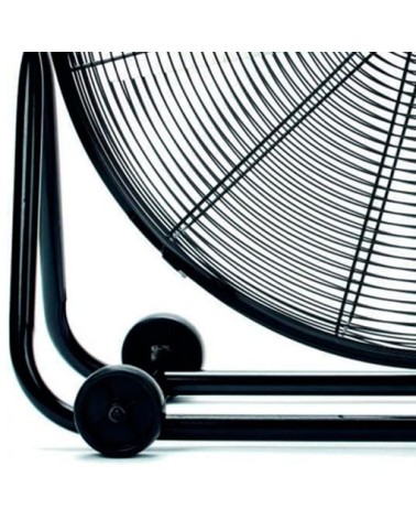 Ventilador Industrial de Suelo, 140 W, Acero Inoxidable, 3 Velocidades, Negro, Huracán