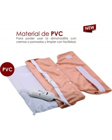ACPVC-100, Almohadilla cervical, 100W, PVC, funda tercipelo, 3 potencias