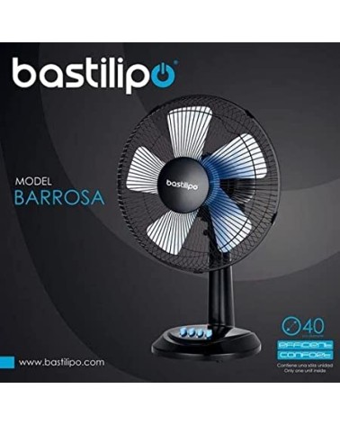 Ventilador de mesa de 40 cm - 50W de potencia - 3 velocidades, Barrosa