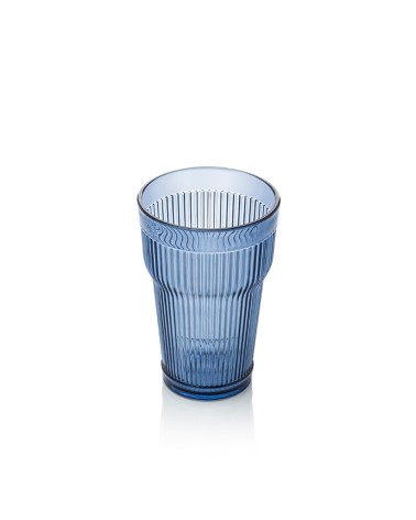 Pack de 6 vasos de Plastiresist de 400 ml modelo Empire Estate color azul Indigo, tamaño grande, reutilizable, apto para piscina
