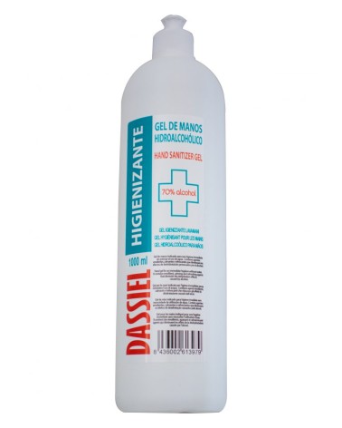 Caja de 15 uds gel de manos hidroalcoholico higienizante y calmante 1.000ml Dassiel