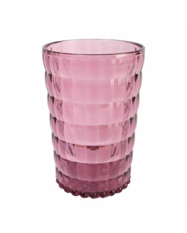 PACK 6 UNIDADES VASO 400 ML.MOD. BAUHAUS COLOR ROSA PALO. Vaso de policarbonato tamaño mediano, reutilizable, libre de BPA , 400