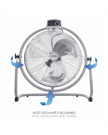 Ventilador industrial oscilante de 50 cm, 3 velocidades, 140W, modelo Monsul