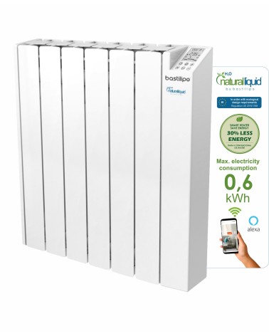 Emisor térmico digital de bajo consumo, Ecológico, con Wifi, 6 elementos, ET-ECOFLUID6