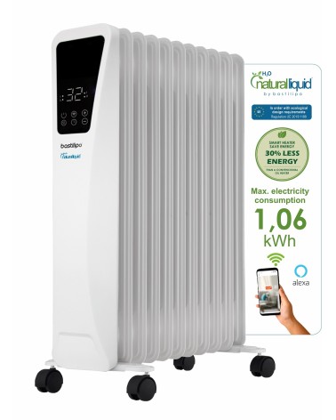 Radiador de bajo consumo eléctrico con wifi, 11 elementos, ecológico, R-EcoFluid2-11