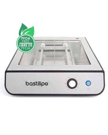 Tostador plano de acero inox., 680W, 2 resistencias, temporizador digital,TPI-680