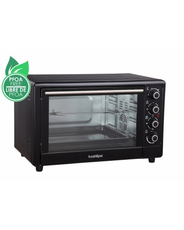 Horno de sobremesa con convección y rustidor de 50 litros, 2.200W, modelo Milan Black