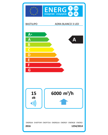 Ventilador de techo con mando a distancia 3 velocidades con mando a distancia y palas reversibles, Adra Blanco LED