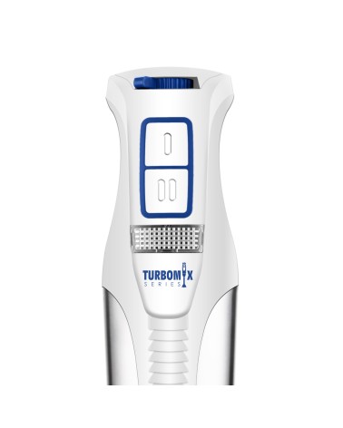 TURBOMIX-1200ACC, Batidora de brazo, 1200W, caña extra larga de acero de 21 cms, con 4 cuchichas de acero inox., Velocidad varia