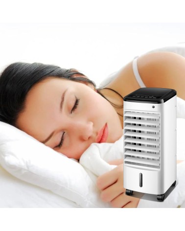 Climatizador evaporativo Formentor RC, control digital, mando a distancia, consumo 65W, deposito de 3.5L, temporizador.