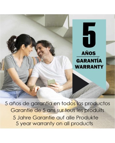 ESTORIL NIQUEL, Ventilador techo de 3 palas retractiles,  motor DC, mando a distancia, Luz LED 3 colores , 105 cm, color acero c