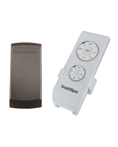 Ventilador de techo acero cepillado de 105 cm con luz 3 LED y mando a distancia modelo Mojacar Niquel