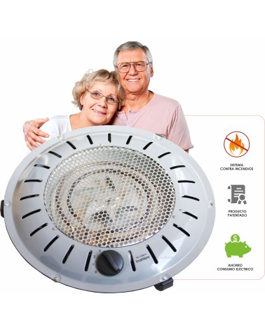 Brasero de seguridad, sistema de seguridad patentado, 450/500/950W, cable 3 metros, modelo BET-950