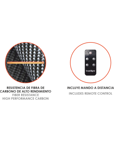 PROMETEO-E-1500P, Estufa para exterior con soporte tipo tripode, 1500W, mando a distancia, resistencias de infrarrojo de amplio