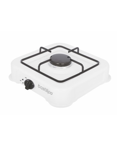 copy of Cocina de gas butano de 3 fuegos portátil, con quemadores desmontables, esmaltada, con tapadera