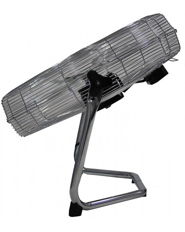 Ventilador industrial de 45 cm, cabezal orientable, 100 W, 3 Velocidades, cromado, modelo Mediterraneo