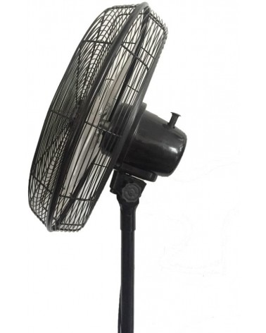 Ventilador industrial de pie de 45 cm, 3 velocidades, cabezal oscilante, 90W, color Negro, modelo Tarifa