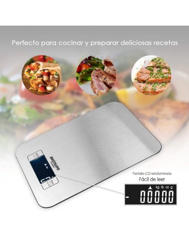 Bascula de cocina de acero inoxidable, SCA5K-INOX