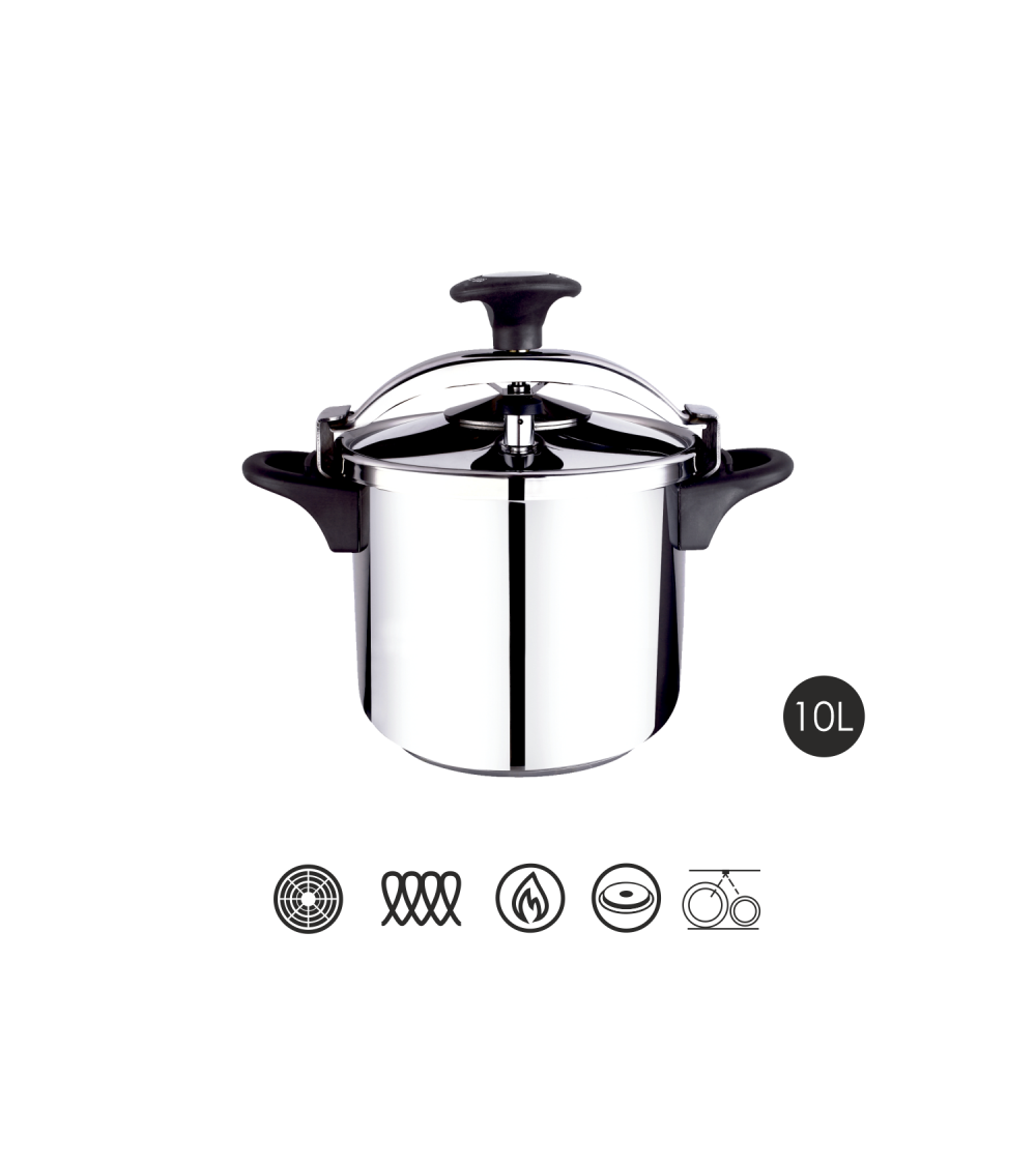 Bastilipo - Express Clásica 10, olla expres de acero inoxidable, 10 litros  : : Hogar y cocina